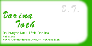 dorina toth business card