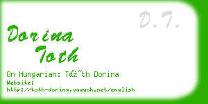 dorina toth business card